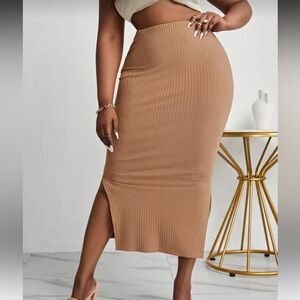 SHEIN | Ribbed Midi Skirt